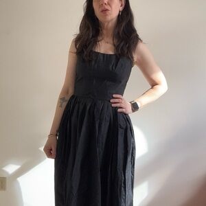 Vintage Murray California 1960s Black Fit and Flare Dress